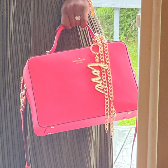 Kate Spade Authentic 💯 Orange \PINK 🧡🧡🧡Handbag - Picture 3 of 4